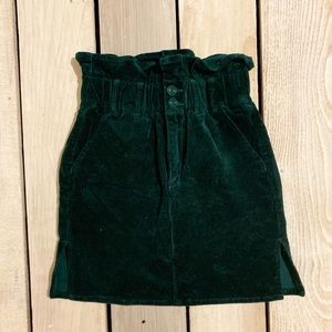 SHINESTAR forest green corduroy skirt